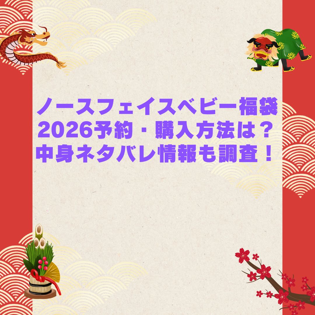 2026年のノースフェイスベビー福袋の予約・発売日や購入方法に加えて中身ネタバレやサイズ・価格情報もお伝えしています